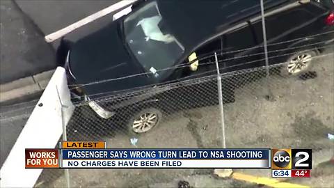 Passenger says teen driver panicked, hit the gas outside NSA