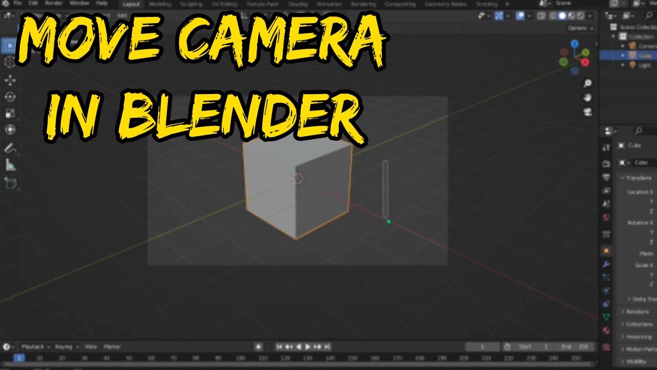 Move Camera For Rendering In Blender Tutorial