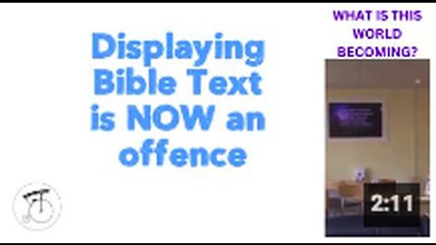 Displaying Bible Text is NOW an offence