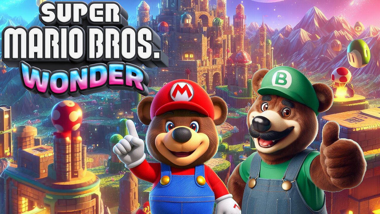 Super Mario Bros. Wonder with littleBEAR and littlerBEAR!!!!!