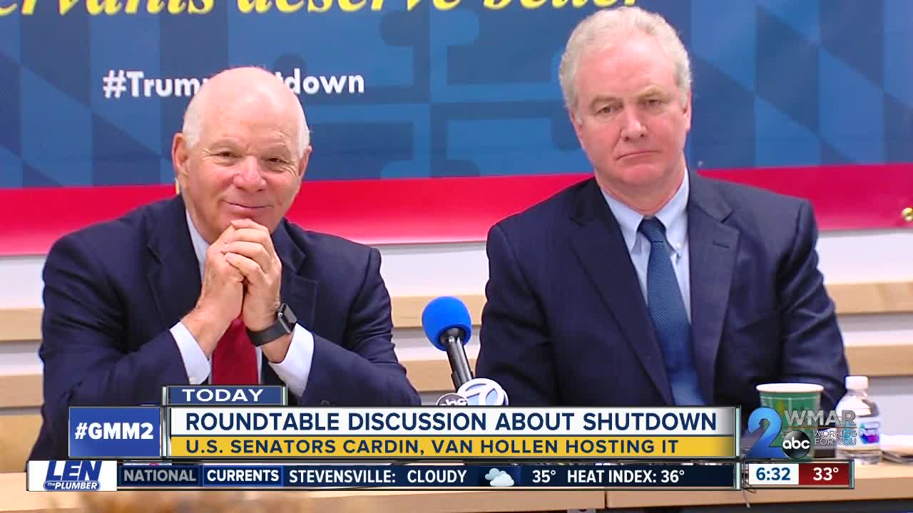 Two U.S. Maryland senators will hear from local small businesses impacted by the shutdown