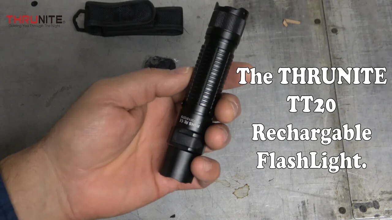 The Thrunite TT20 flashlight. A tough rechargeable light with the tradesman in mind.