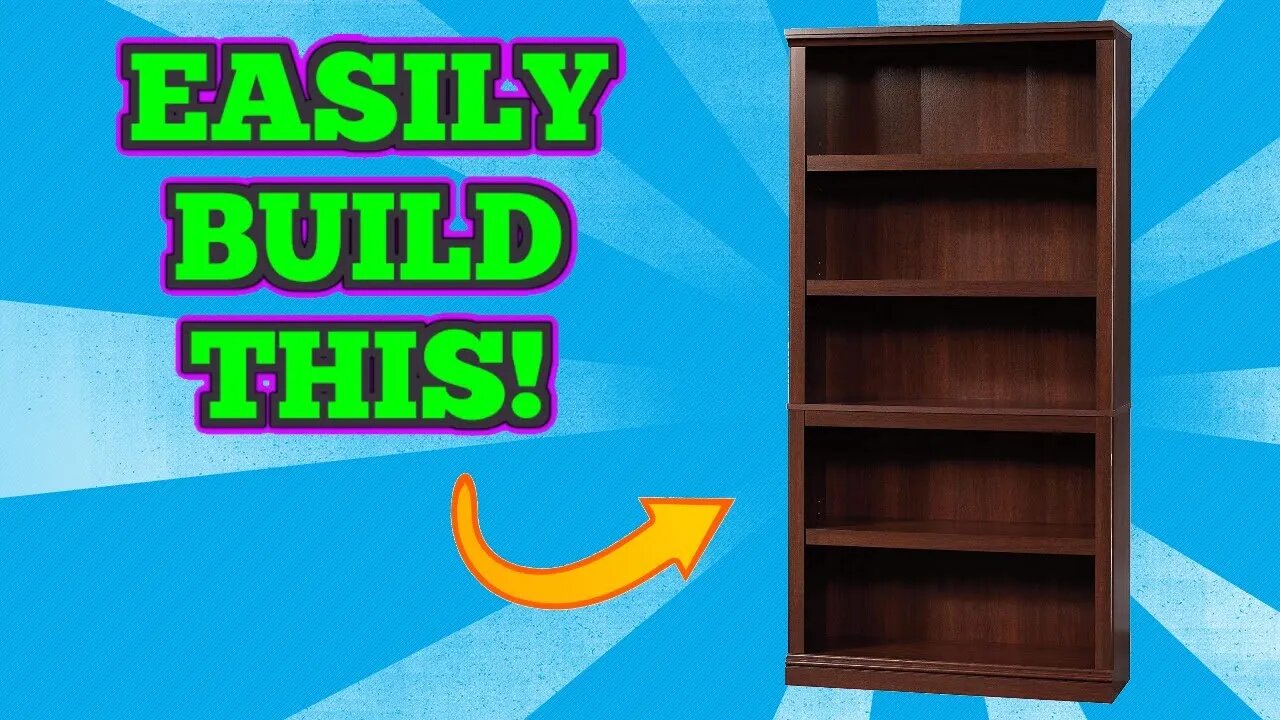 Let's Build This Sauder 5 Shelf Bookcase! (412835)