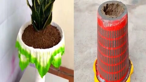 How To Make Flower Pot With Cement And Sand | Decoration Ideas For Home