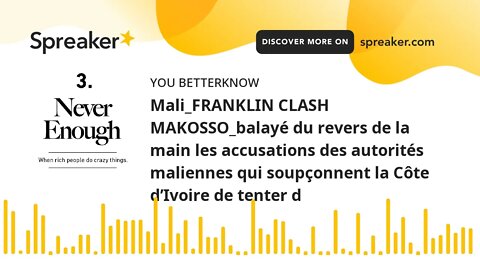 Mali_FRANKLIN CLASH MAKOSSO_balayé du revers de la main les accusations des autorités maliennes qui