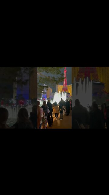 BELLAGIO DANCING FOUNTAINS & PARIS EIFFEL TOWER