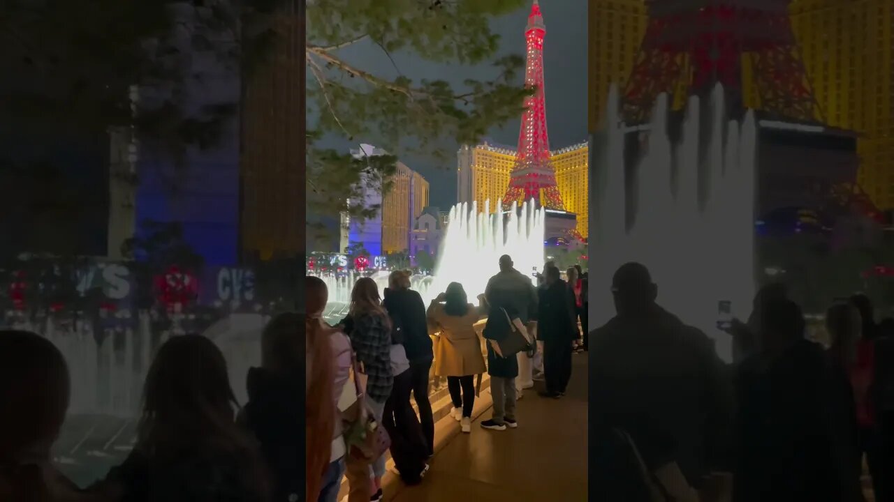 BELLAGIO DANCING FOUNTAINS & PARIS EIFFEL TOWER