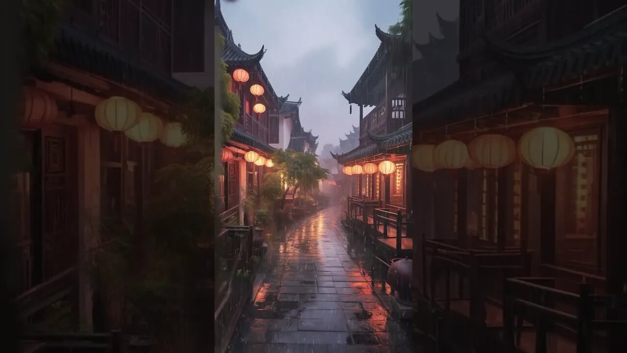 深度睡眠:利用古镇下雨声放松身心减轻压力和焦虑,提高身心健康BGM#sleepmusic #sleep #shortsvideo #rainsounds #rain #shorts