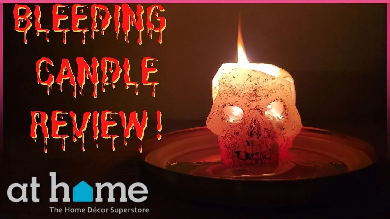 New Halloween BLEEDING SKULL Candle Review! | #athomestore #halloween #scary #bleedingcandle
