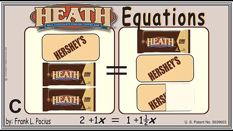 VISUAL HEATH 2+1x=1+1.5x EQUATION _ SOLVING BASIC EQUATIONS _ SOLVING BASIC WORD PROBLEMS