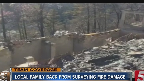 Local Couple Returns To Gatlinburg To Survey Fire Damage Of Property