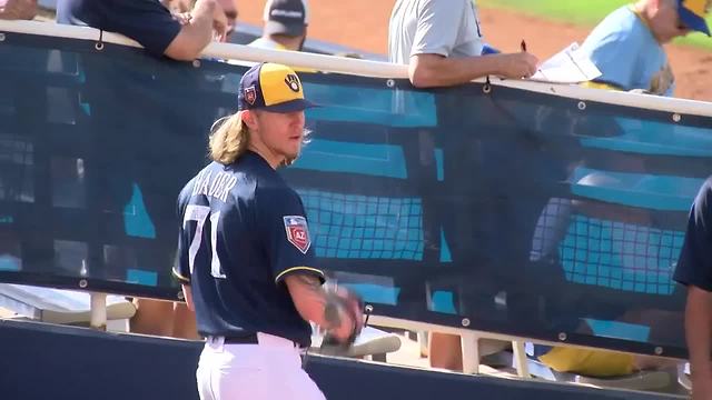 Brewers relief pitcher Josh Hader has fans drinking the Hader-ade