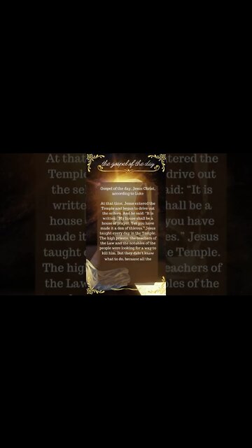 Evangelio del día, Jesucristo, según Lucas #shorts 🙏🙏🙏