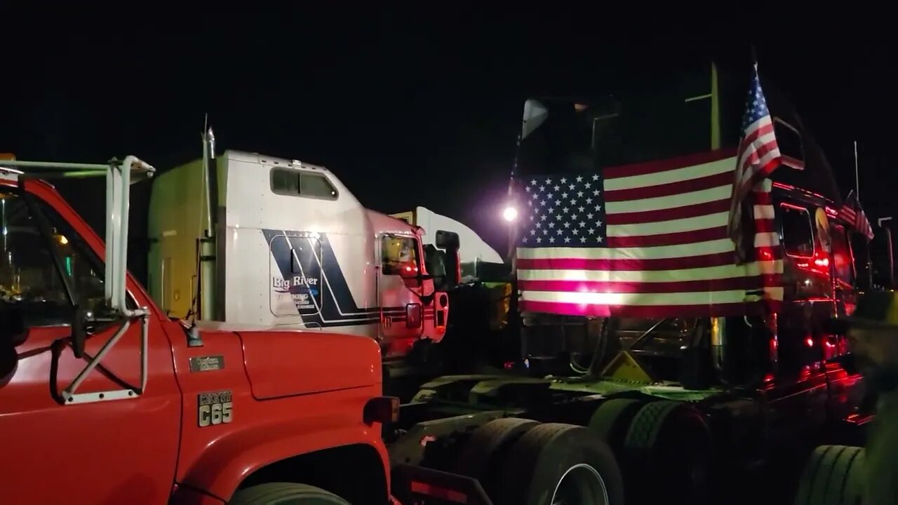 Walk around 4 March 4, 2022 Maryland Peoples Convoy Trucker Convoy Freedom Convoy