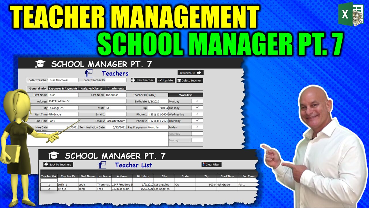 How To Quickly Create Excel Forms As We Add A Complete Teachers Feature [School Manager Pt. 7]