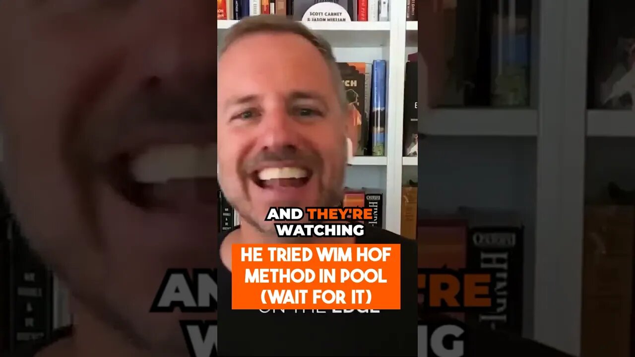 He tried Wim Hof method in pool...Wait for it #shorts