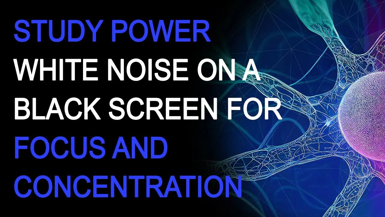 Study Power White Noise | Focus, Concentrate, & Calm Your Mind | 10 Hours on Black Screen