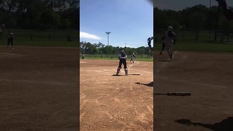 She struck out and threw the bat into the Catcher
