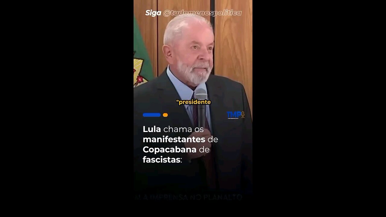 Lula critica e chama os manifestantes de Copacabana de fascistas
