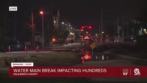 Water main break in West Palm Beach, boil water order expected