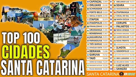 Top 100 Cidades Mais Populosas do Estado de Santa Catarina