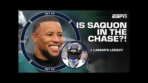 Saquon Barkley CHASING THE SINGLE-SEASON RUSHING RECORD 📈 + Lamar's LEGACY on the line 😮 | Get Up