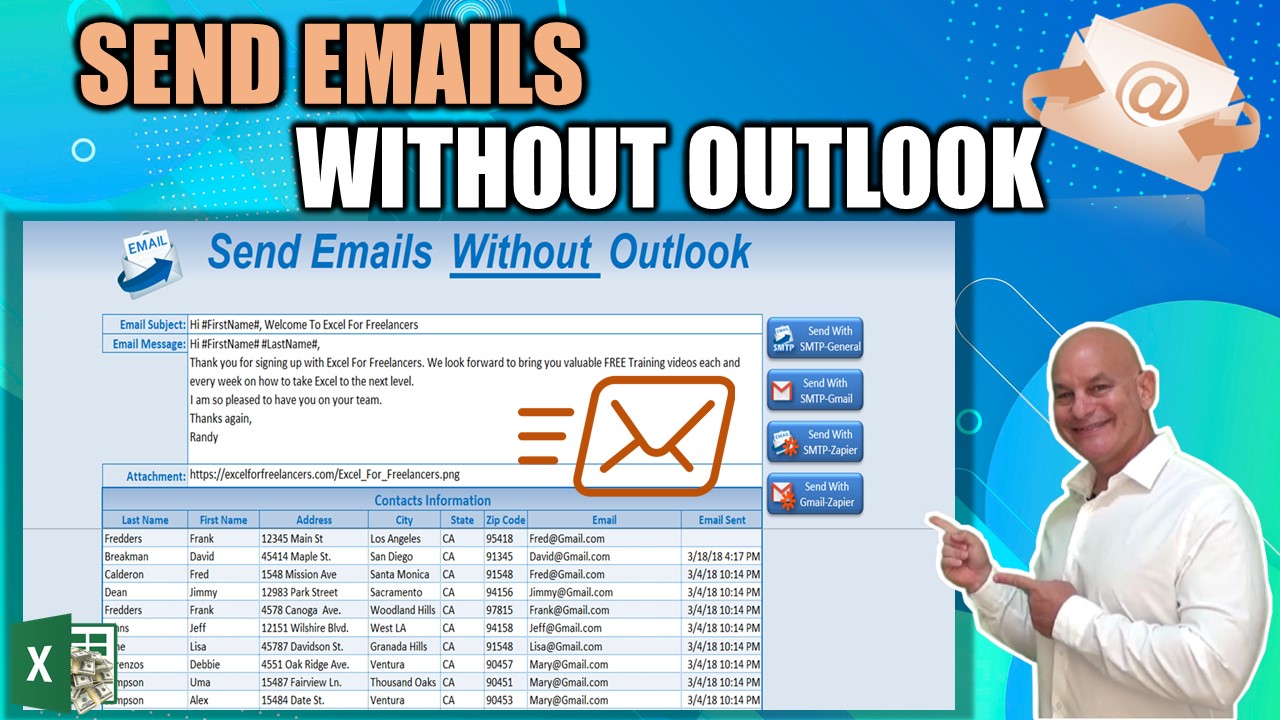 How To Send Emails using Excel WITHOUT Outlook