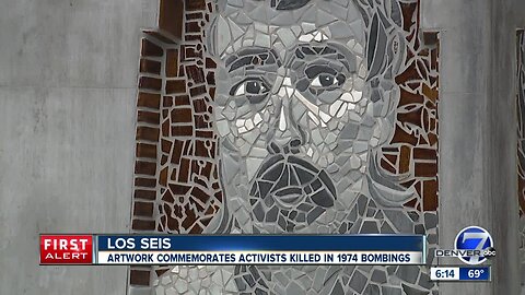 'Los Seis de Boulder' art piece dedicated in honor of students killed in 1974