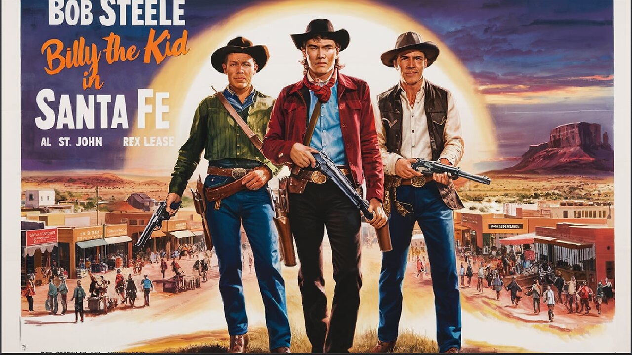 BILLY THE KID IN SANTA FE (1941) Bob Steele, Al St. John & Rex Lease | Western | B&W