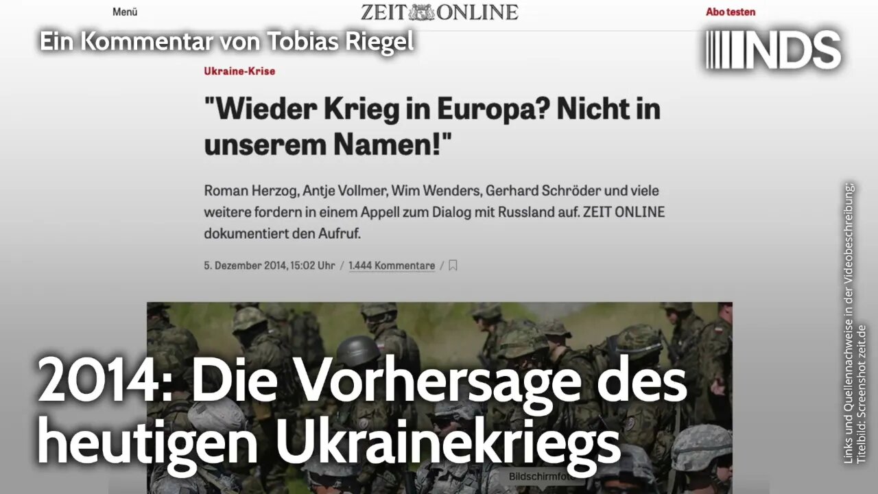 2014: Die Vorhersage des heutigen Ukrainekriegs | Tobias Riegel | NDS-Podcast