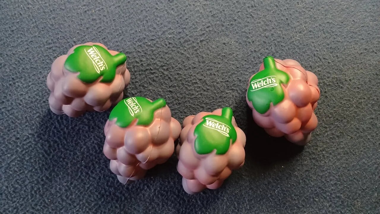 CURIOS for the CURIOUS 99: Welch's Grape stress ball, squeeze toy, fidget desk toy