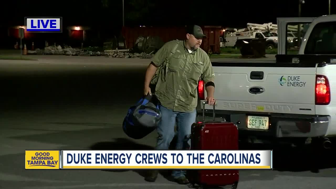 Duke Energy sending crews to the Carolinas ahead of Hurricane Florence