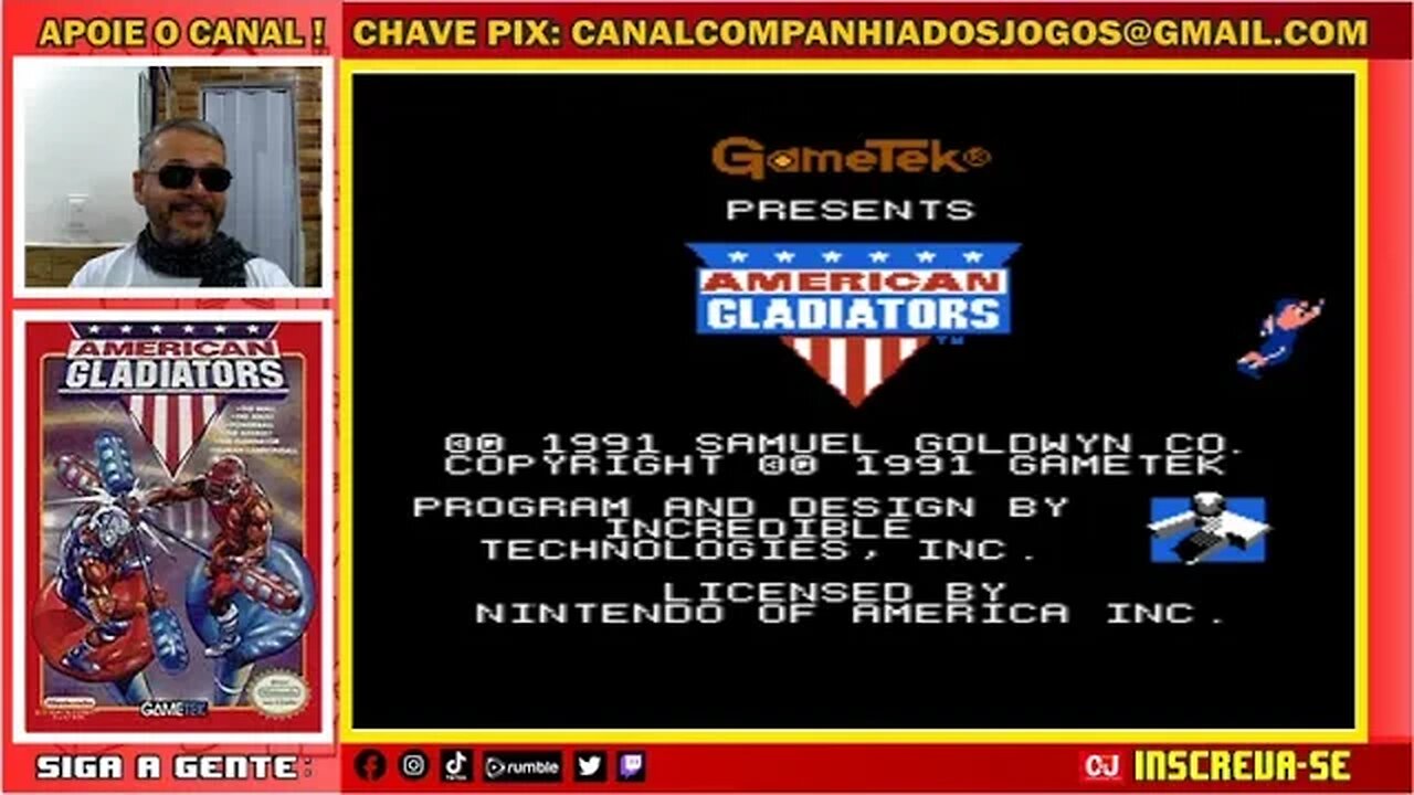 Hoje Vamos de "American Gladiators" (Nintendo 8bits)