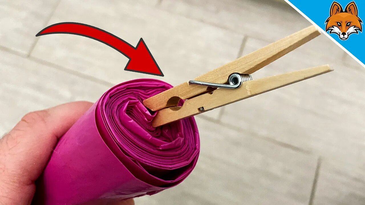 THIS is why you should put a Clothespin on your Garbage Bag 💥 (GENIUS) 🤯