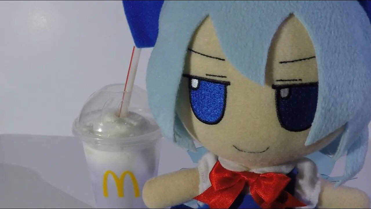 Cirno tries McDonalds Grimace birthday shake