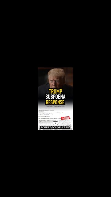 Trump Responds to J6 Committee Subpoena #shorts
