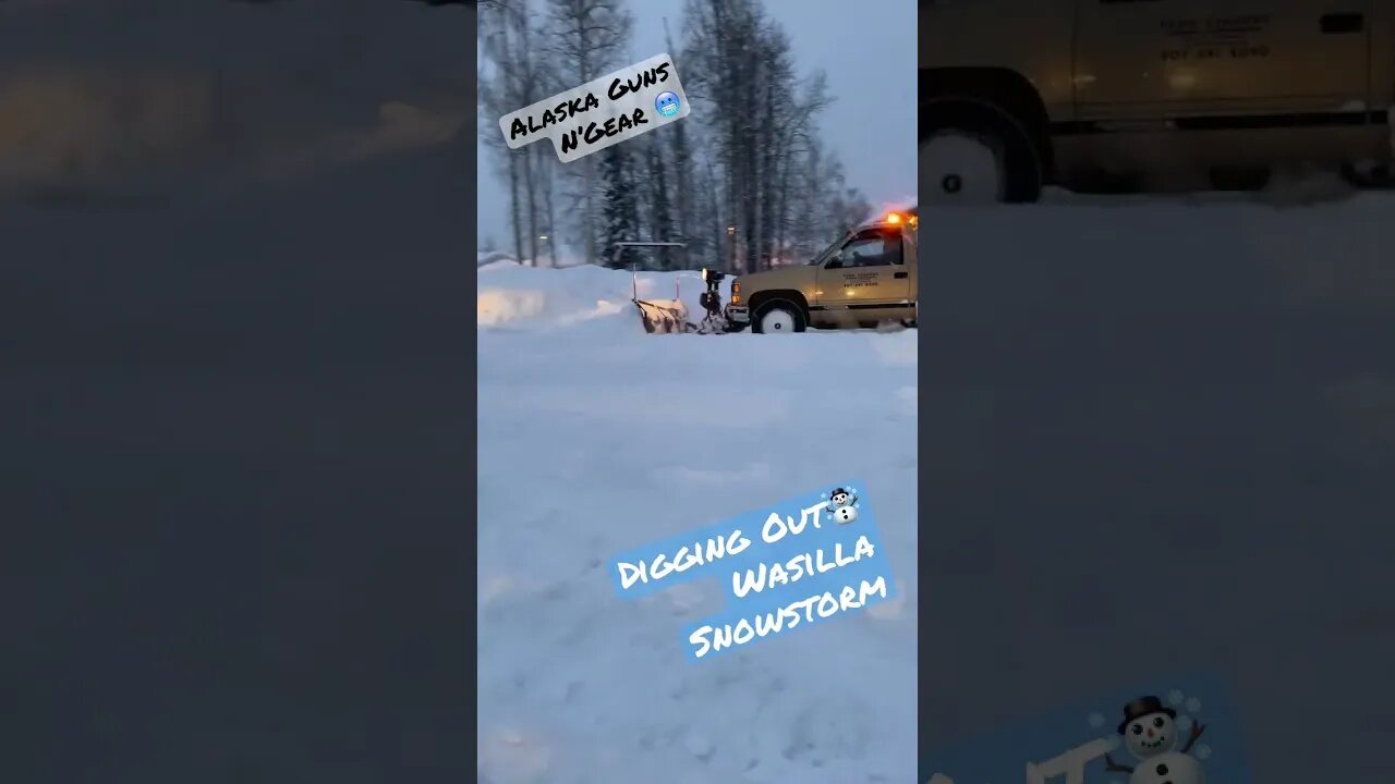 🥶HEAVY SNOWFALL🌨~Wasilla Alaska!! Four Seasons Landscaping #shorts #alaska #trending