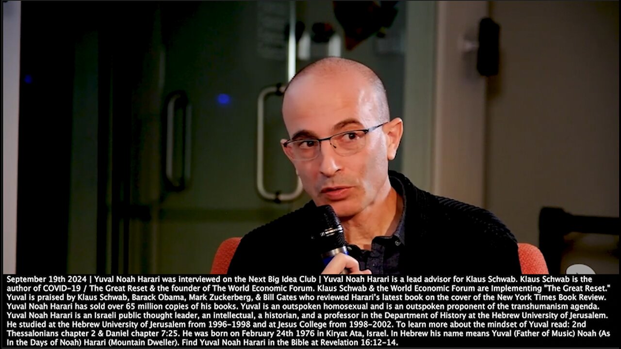 Yuval Noah Harari | "Do You Think That Democracy Is a Conversation Between Humans? In the U.S. There Is a Legal Path for AI's to Really Take Over. In the U.S. a Corporation Is Considered a Legal Person." - 9/19/2024