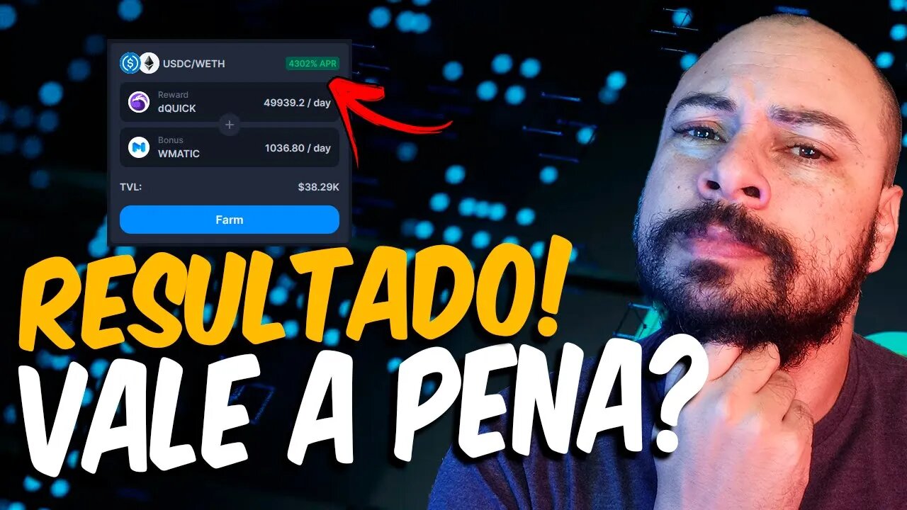 VEJA Quanto Rendeu meu Investimento TESTE na QUICKSWAP