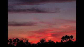 Sunset Over I-5 Through Lathrop, CA