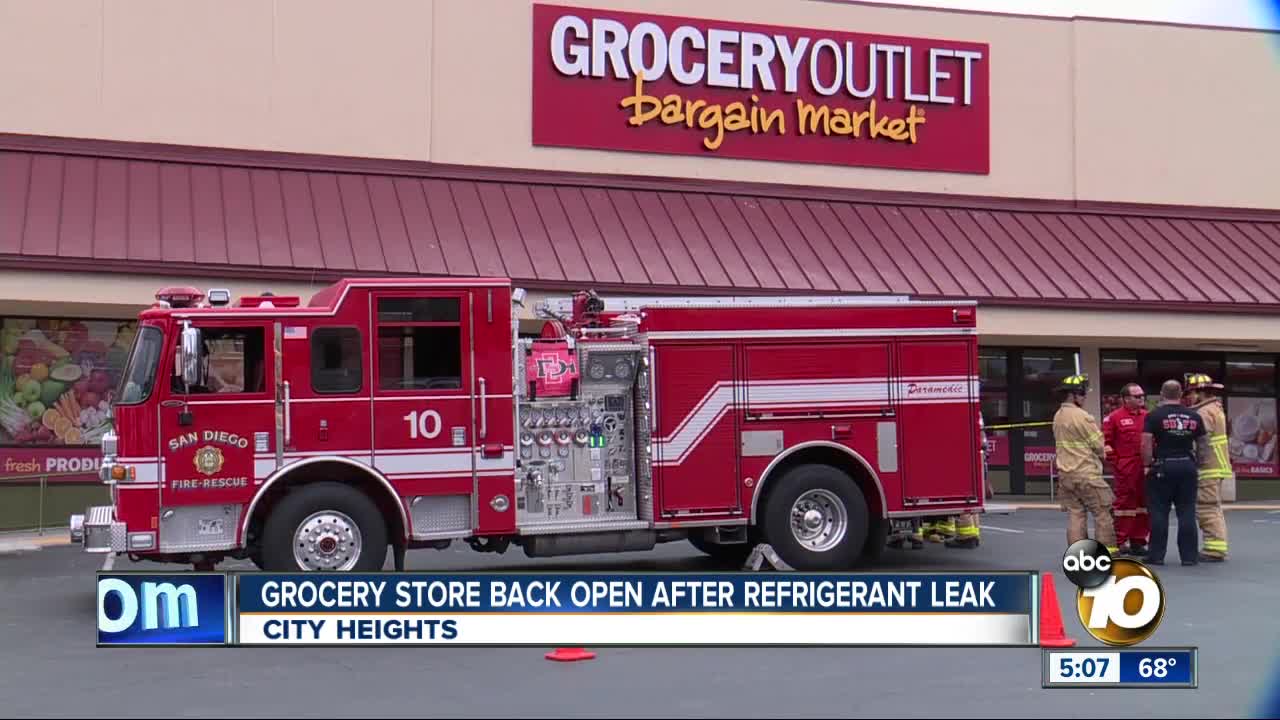 Grocery store back open after refrigerant leak