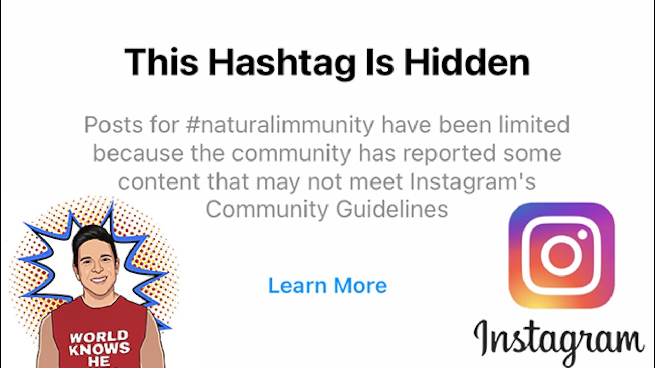 Instagram Blocked The Hashtag #NaturalImmunity (Insane Level Of Censorship)