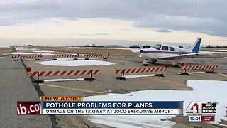 Potholes are a problem for JoCo Executive Airport too