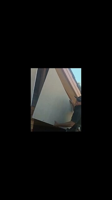 Cement board to the side of a garage #construction#carpenter #handyman