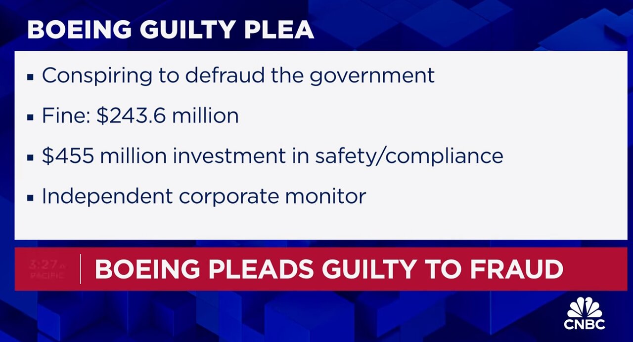 Boeing to Pay Smaller Fine Over Fatal Crashes Than Trump Was Fined in Bogus “Civil Fraud Trial”