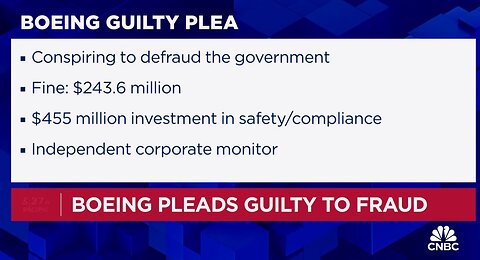 Boeing to Pay Smaller Fine Over Fatal Crashes Than Trump Was Fined in Bogus “Civil Fraud Trial”