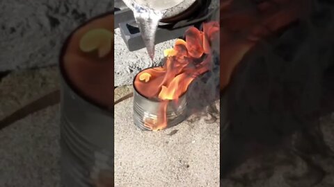 Pouring Molten Metal #1 🔥🔥 #shorts #pouring #art #entertainment