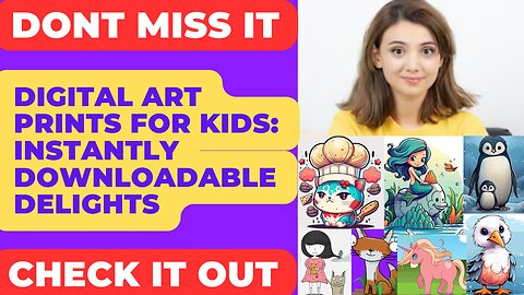 Kids Cartoon Print - Children's Painting Print - Cartoon Art Print - Children's Digital Prints