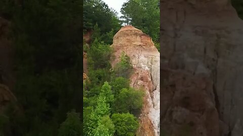 Flying below the Providence Canyon walls!