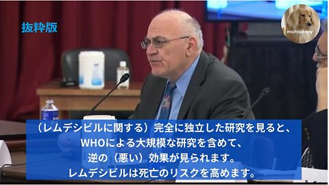 抜粋版 レムデシビルは死のリスクを増加させる 2022年1月24日 ポール・マリク博士の証言 ロン・ジョンソン上院議員公聴会